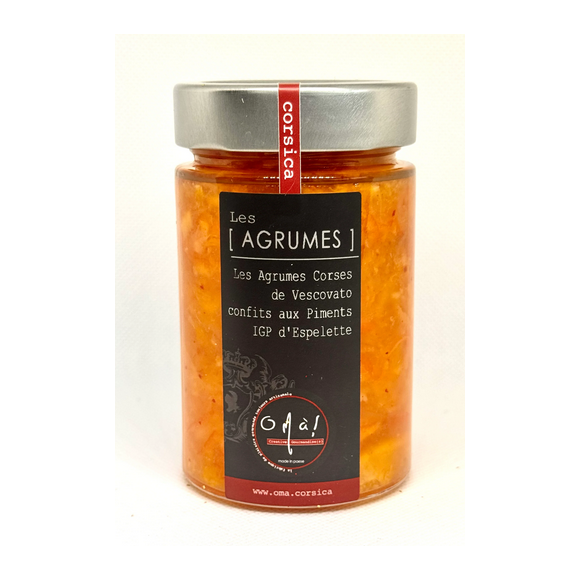 CONFITURE AGRUMES PIMENTS ESPELETTE IGP